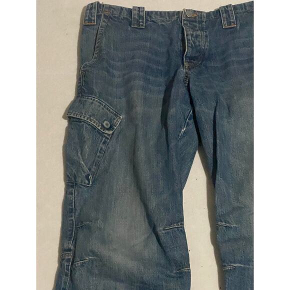 Armani Jeans Y2K Baggy Cargo Denim Made in Romania - Picture 3 of 11